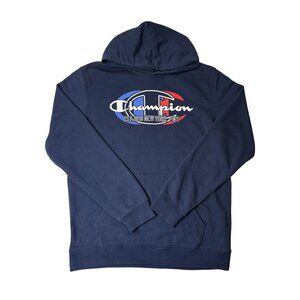Champion Men’s Dark Blue Hoodie – Size L